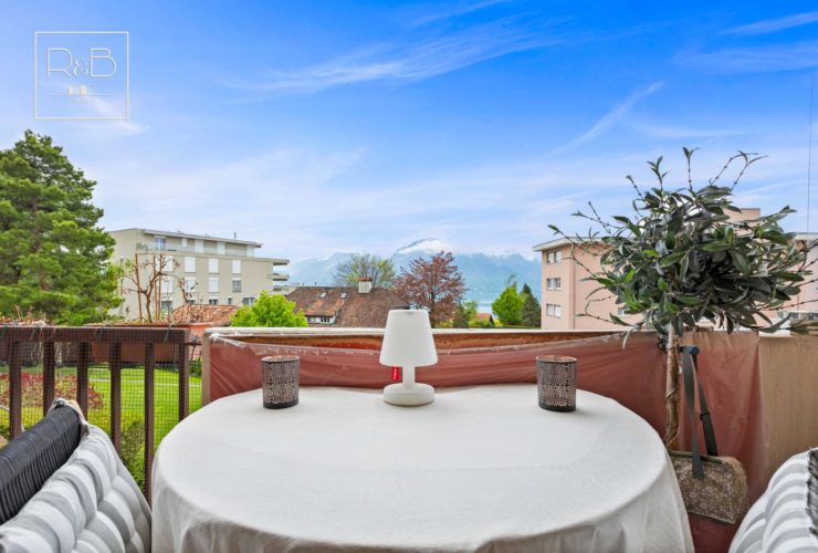 Appartement de 3,5 pièces avec belle vue sur le lac et les montagnes